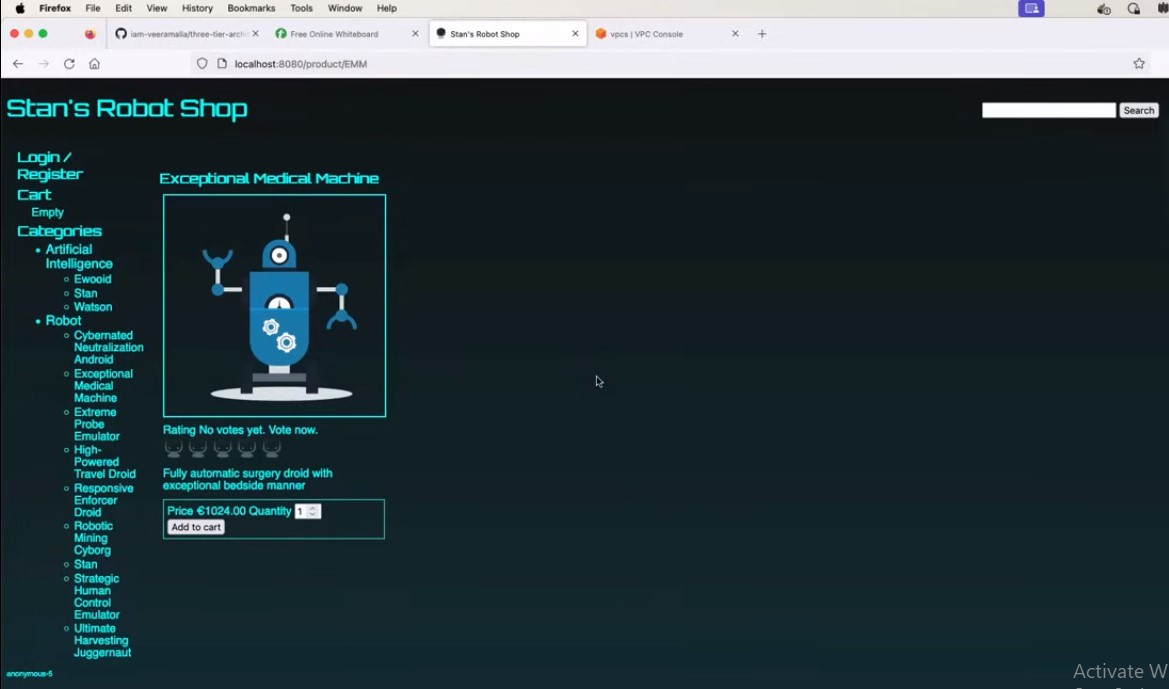 E-Commerce-Robot-Shop-Website work1